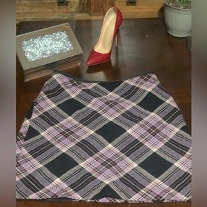 Vsco Wool Pink Plaid Skirt